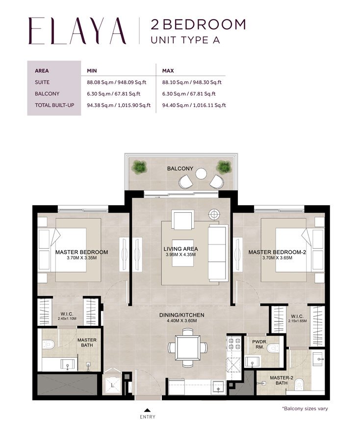 Elaya at Town Square Dubai Floor Plan 2