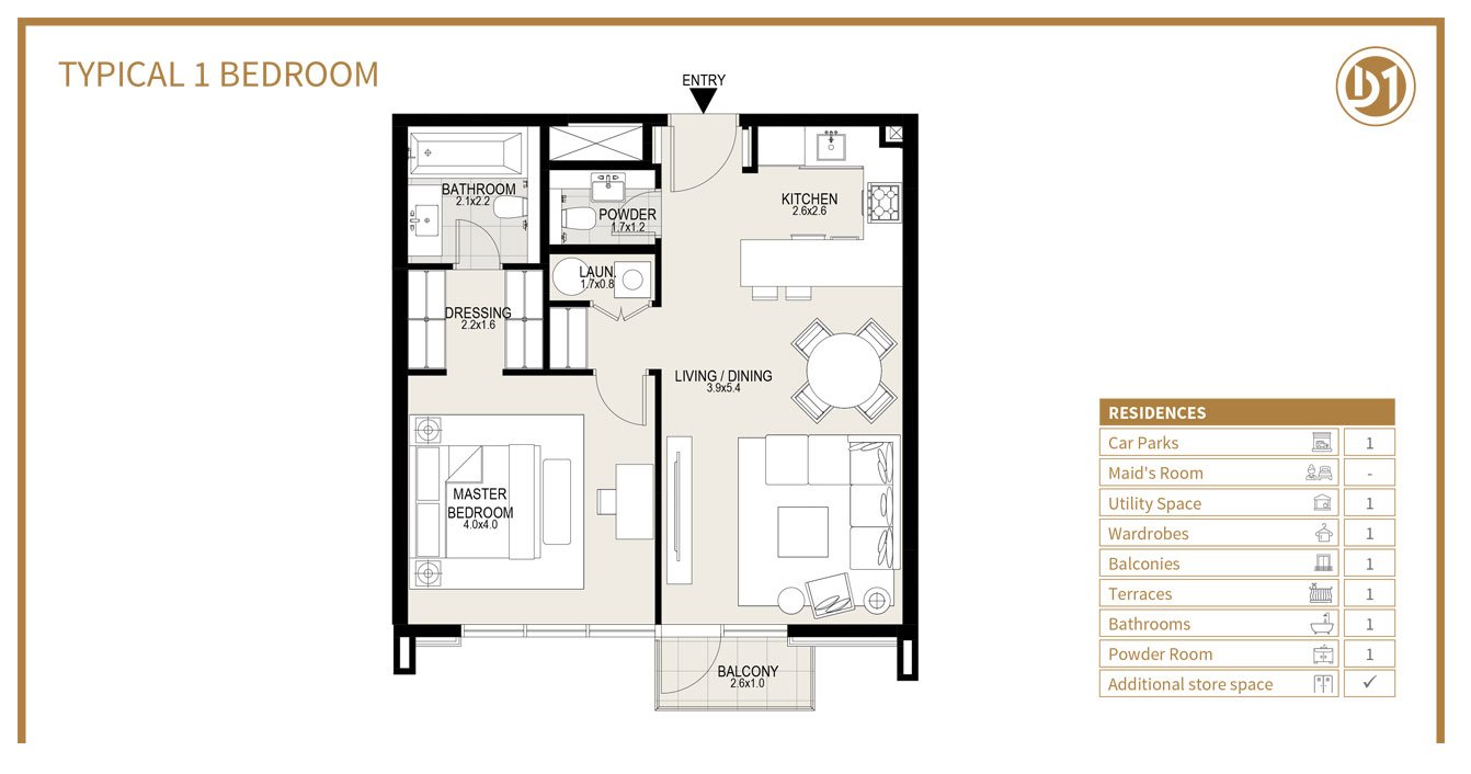1 Bedroom