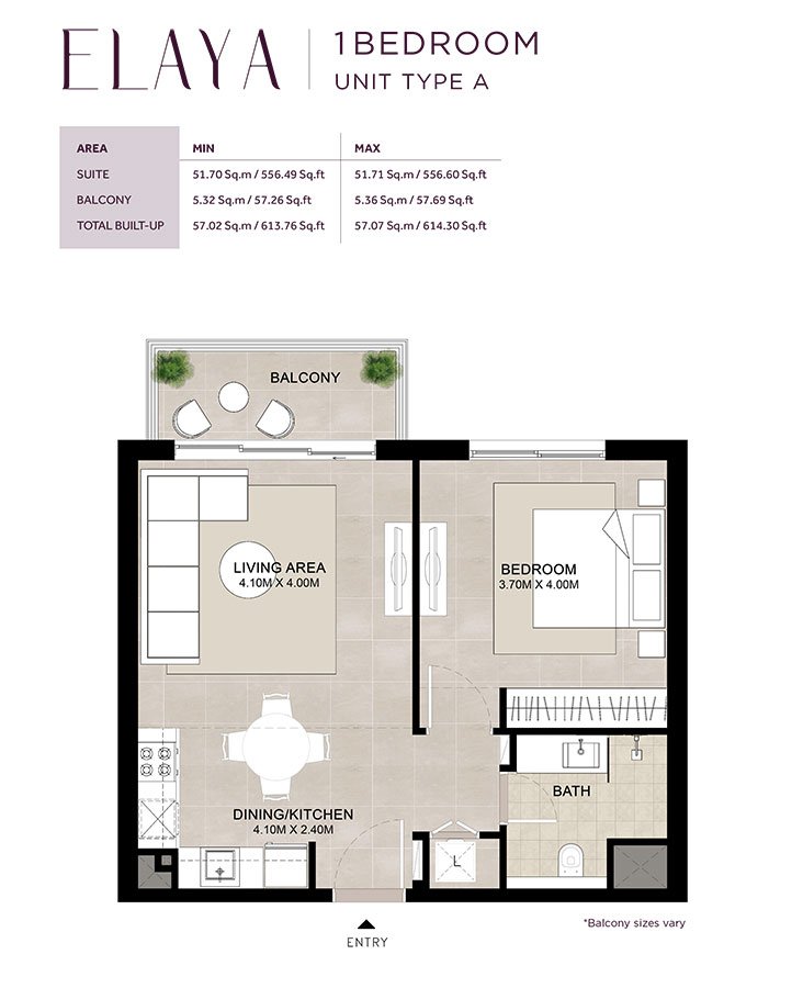 Elaya at Town Square Dubai Floor Plan 1