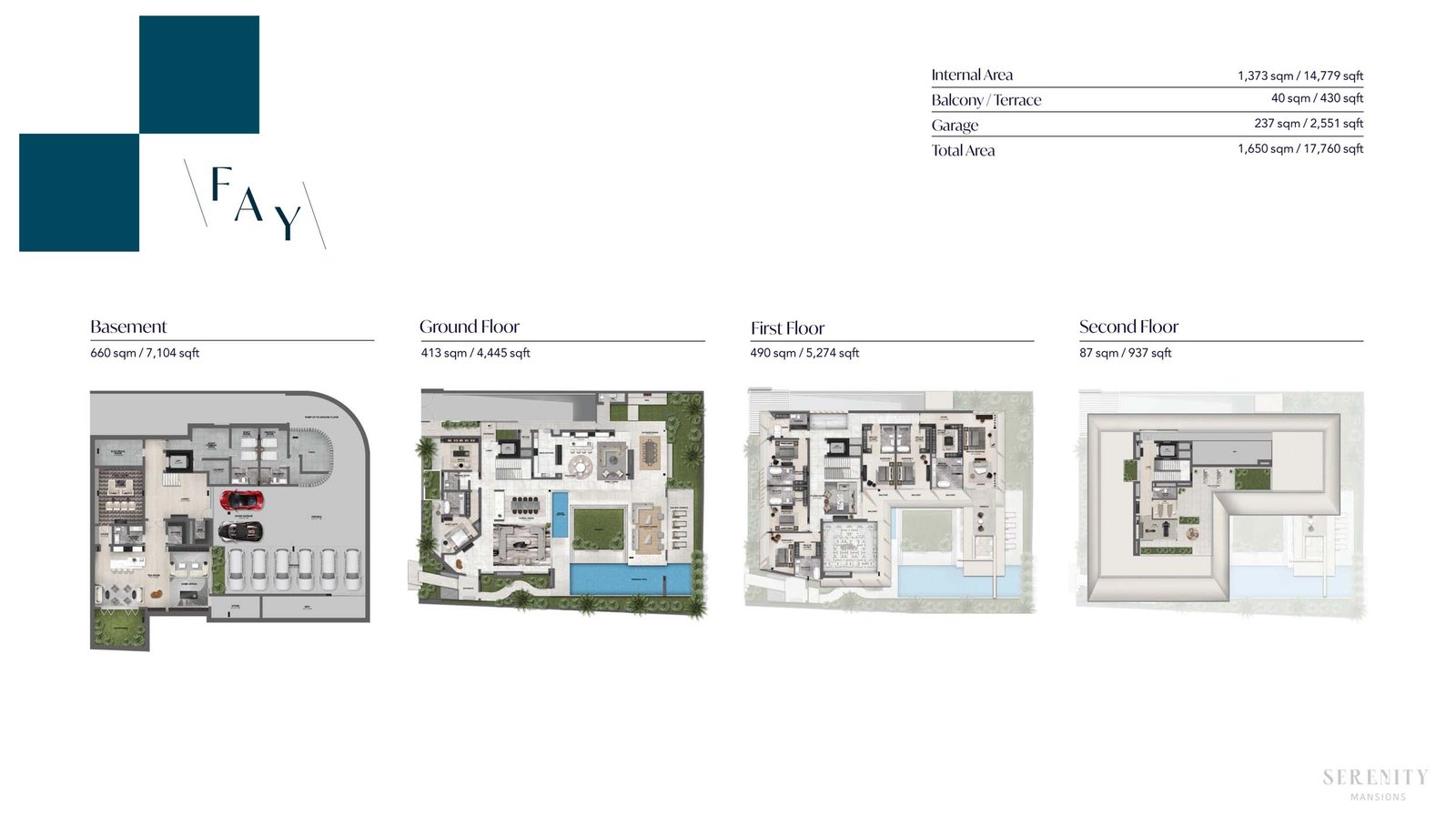 Serenity Mansions Waterfront Collection at Tilal Al Ghaf Floor Plan 2